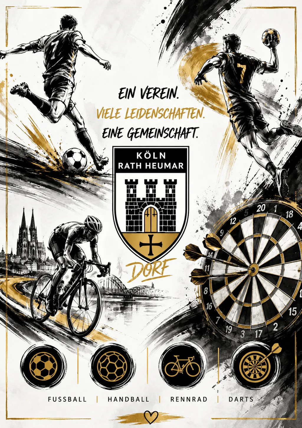 RSV Rath-Heumar, Sportverein in Köln mit Fußball, Handball, Radsport und Darts