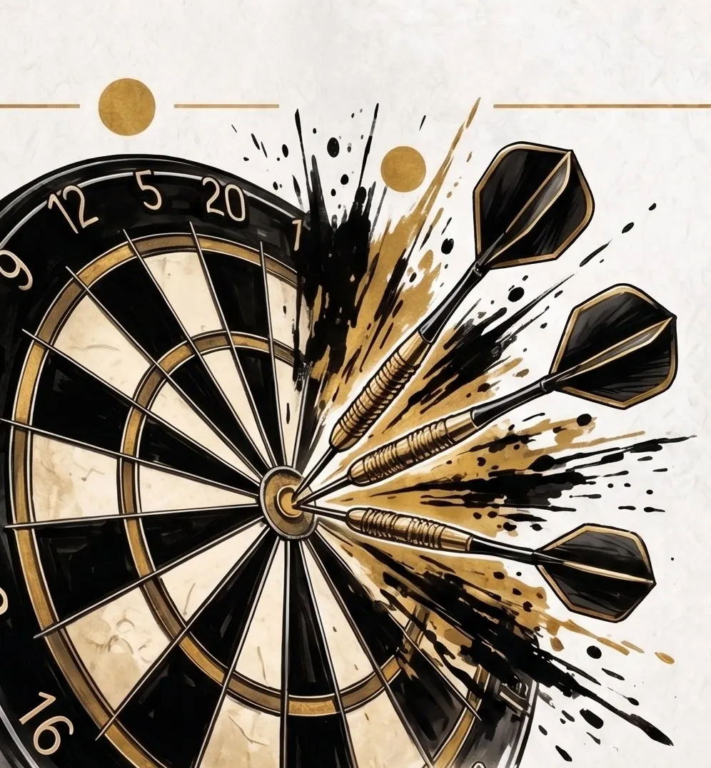 Steeldarts am Sisal-Board im Vereinsheim des RSV Rath-Heumar